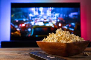 Movie and popcorn bowl